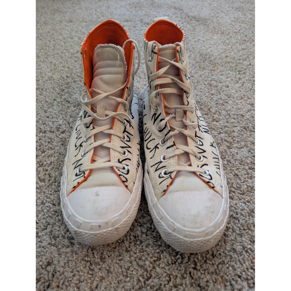 Converse Chuck Taylor All Star Unt1tl3d High Top White Black Orange 166503C 10.5